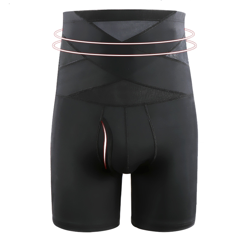 

Men's Body Shapers Men's Underwear Thin Mesh Breathable High Waist Corset Man Body Shaper Slimming Shapewear Boxer Belly Control Compression Shorts 230512