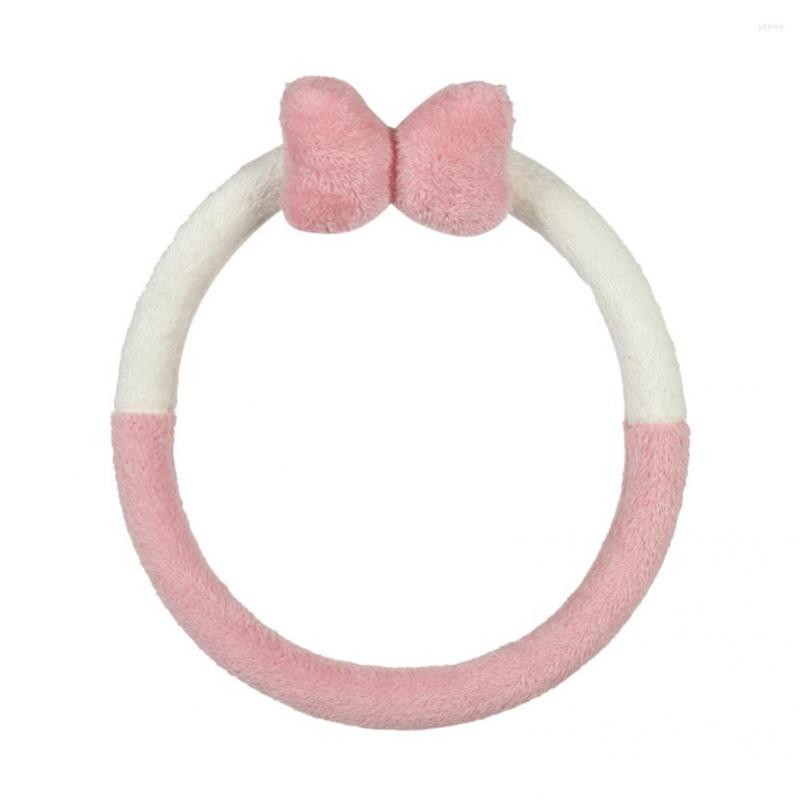 

Steering Wheel Covers Cover Scentless Protector Car Winter Bowknot Decoration