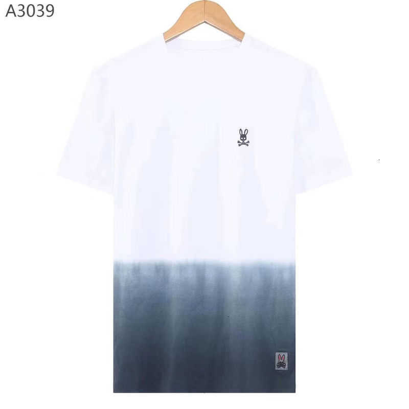 

Psycho Bunny 23 Summer New Fashion Brand Skeleton Rabbit Gradual Tie Dyed Cartoon Embroidery Short Sleeve T-shirt Men 0x9l 0imf, Malachite green