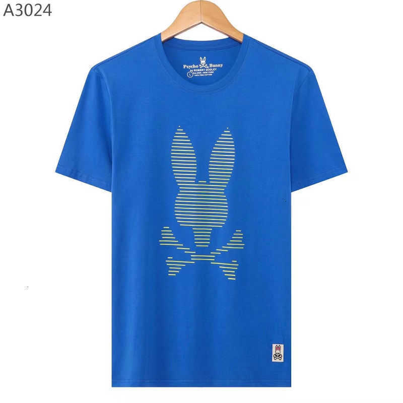 

Psycho Bunny t Shirt 23 Summer New Casual Fashion Brand Skull Rabbit Embroidery Printed Short Sleeve T-shirts for Men Pure Cotton V9tz Ix45, Pink