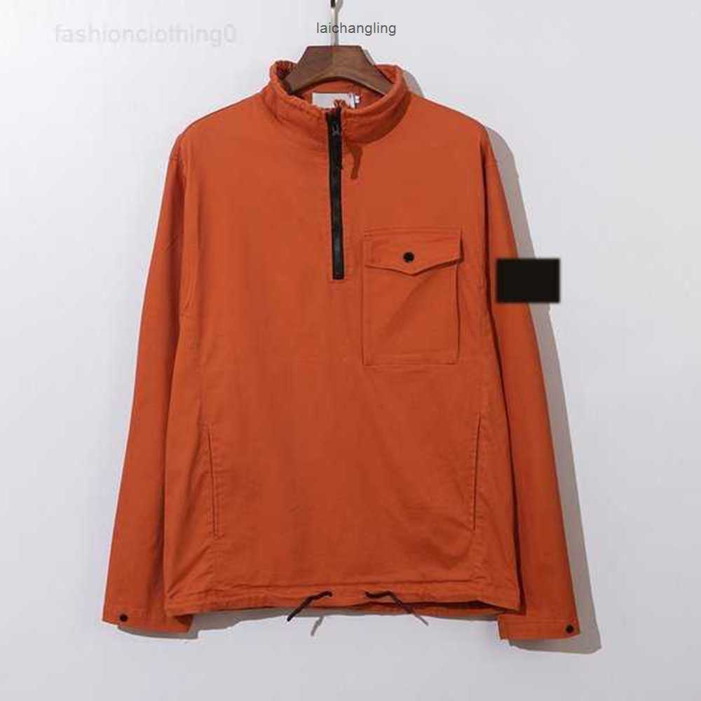 

Men's Jackets Topstoney Designer Island Armband Washed Half-zip Pullover Tide Stone C53t, 11