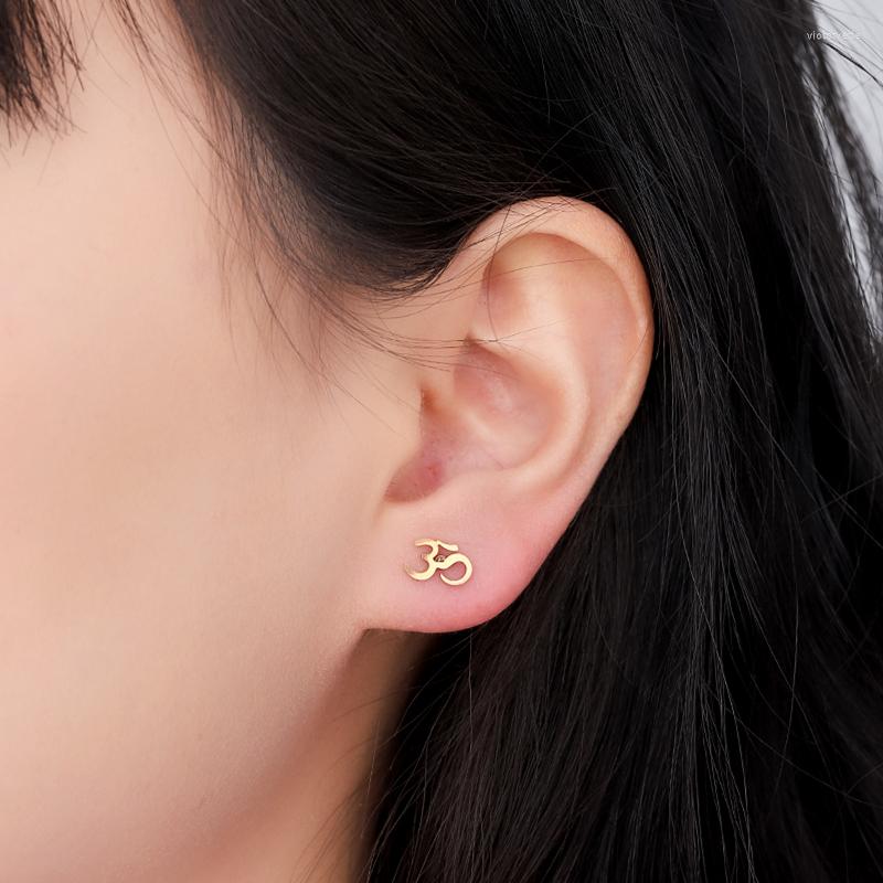 

Stud Earrings Personality Design Alloy For Women Funny 3Q Shape Good Luck Jewelry Earring Lady And Girl Gift