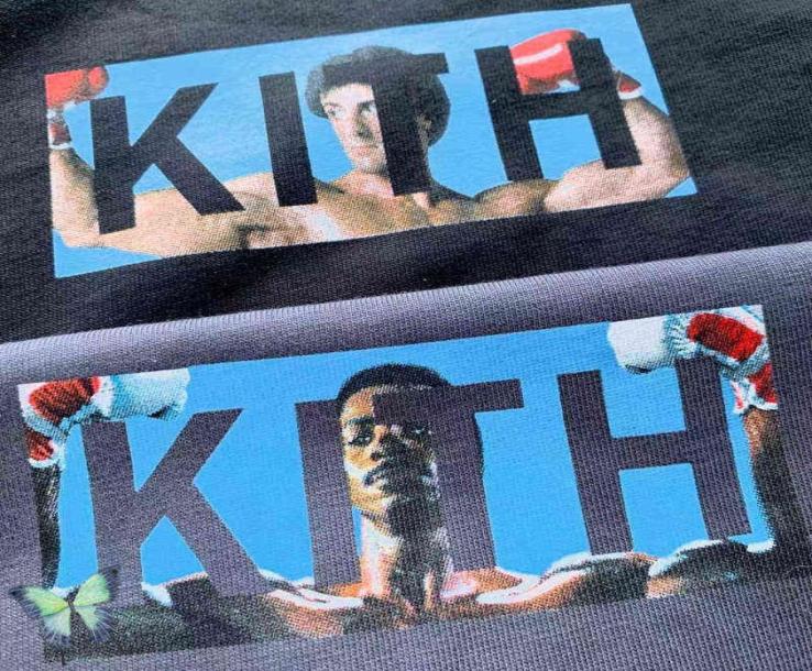 

Selling Heavy Fabric Oversize Kith Rocky Box Tshirt012348547143, Red