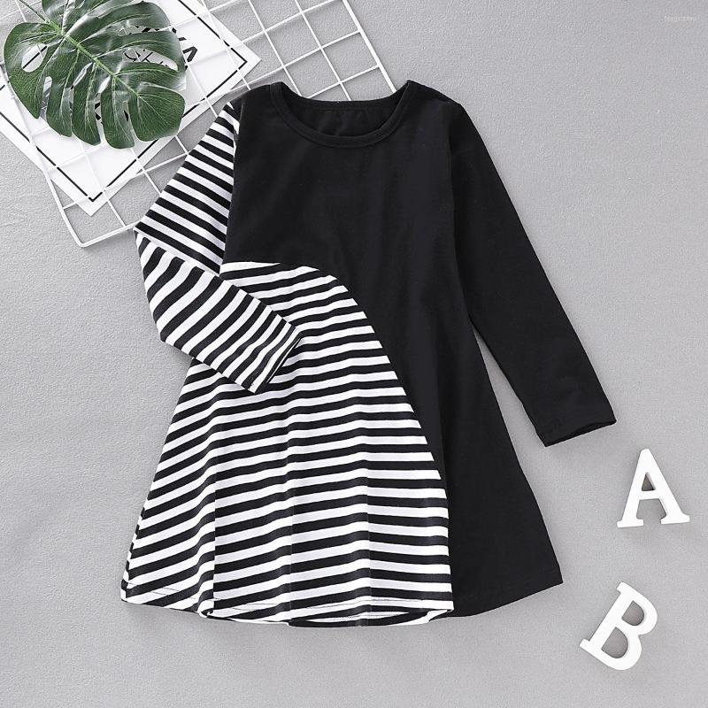 

Girl Dresses 2023 Cotton Girls Striped Casual Summer Princess Dress Brand Baby Clothes Long Sleeve Tunic For Kid, Ad0021