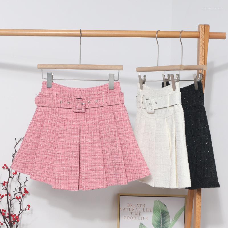 

Skirts Pink White Black Pleated Mini Women' High Waist A Line Preppy Style Summer Cute Girls Kawaii Korean Short Skirt