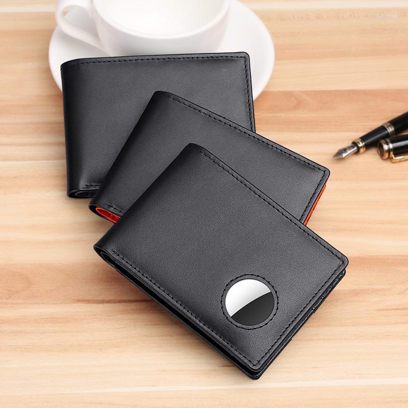 

Wallets 1 PC Genuine Leather Wallet Men Classic Black Soft Purse Coin Pocket Holder Rfid Anti-theft Male Multiple Card Slots