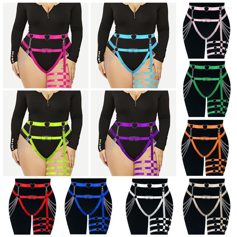 

Garters Busty Women Bondage Underwear Harness Fashion Erotic Leg Garter Belt Lingerie Stockings Sexy Suspender Belts Strap Body Gothic, Wine red