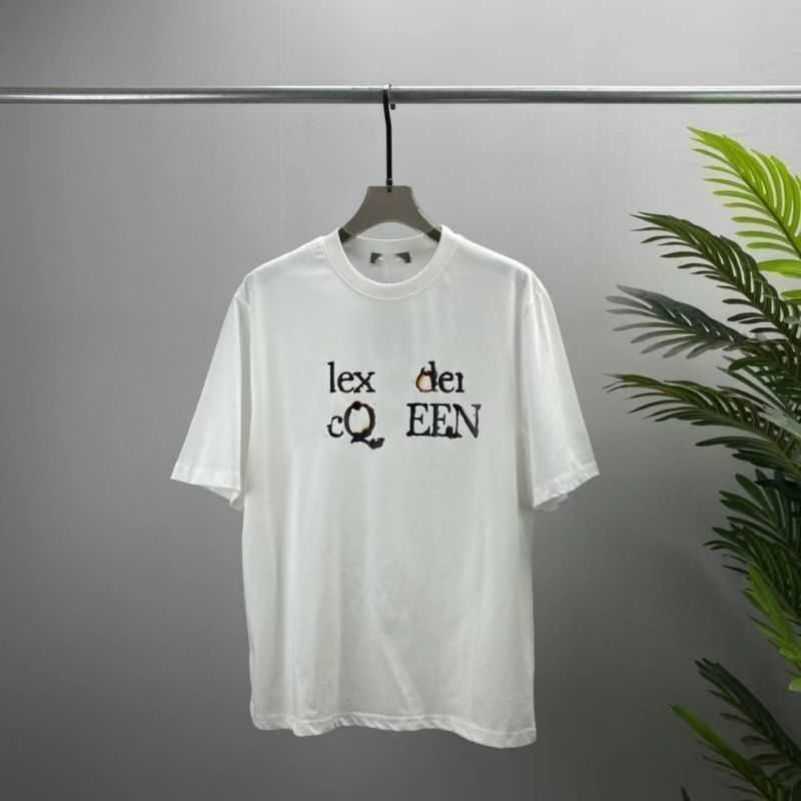 

Men's T-Shirts designer mens t shirt Men's tshirt Embroidered badge Womens designer clothes mcqueen shirt size nuh, 16