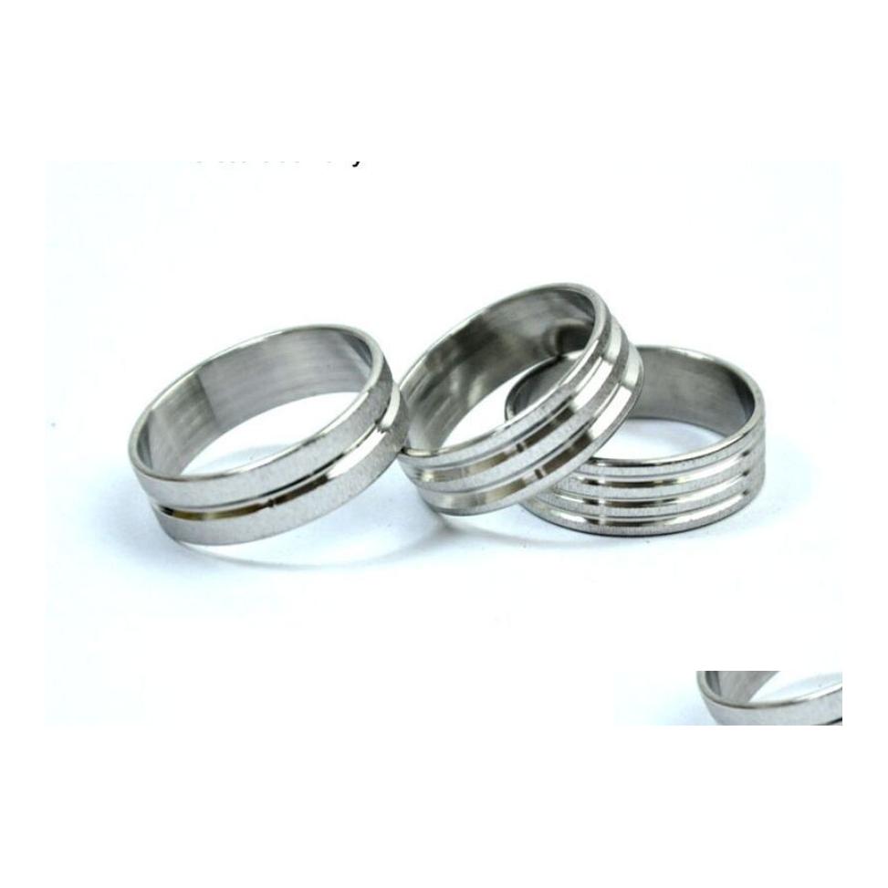 

Band Rings 50Pcs Sier Stainless Steel Fashion Mens Women Jewelry Ring Wedding Party Gift Wholesale Lots 3Ohm7 Drop Delivery Dhqky