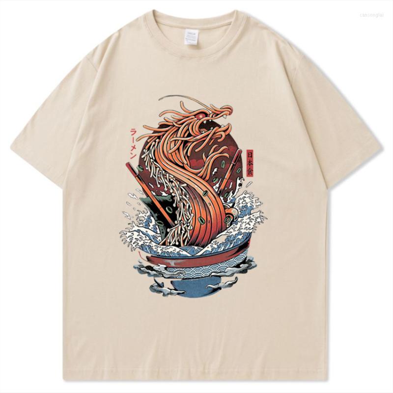 

Men' T Shirts Japanese Funny Beard Dragon Print T-shirt Cotton Men Women Summer Short-Sleeved Tshirt Retro Fashion Harajuku Y2k Tops, White
