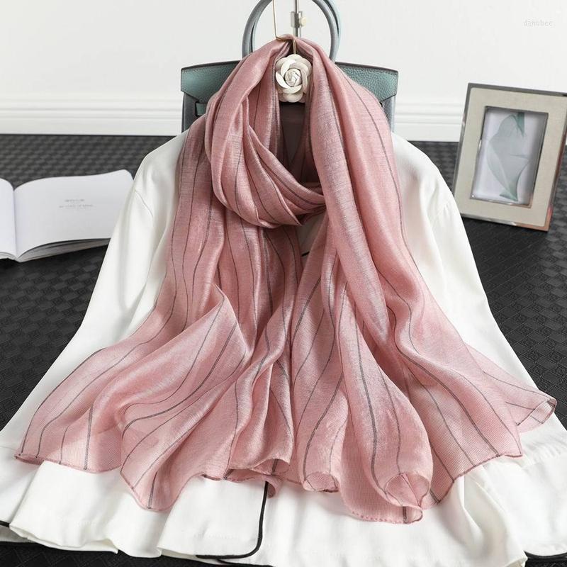 

Scarves Autumn And Winter Silk Scarf Vertical Strip Plaid Wool Fashion Versatile Blend Shawl