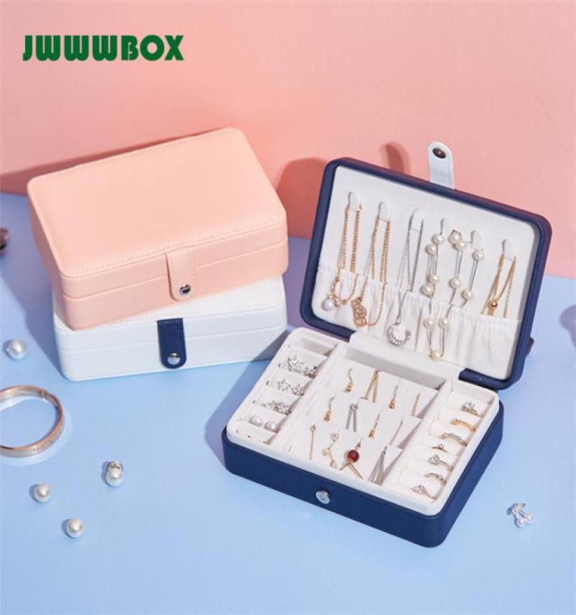 

Jewelry Pouches Bags JWWWBOX Fashion Organizer High Capacity Necklace Earrings Rings Storage Box Women Portable Travel Casket Cas6916441