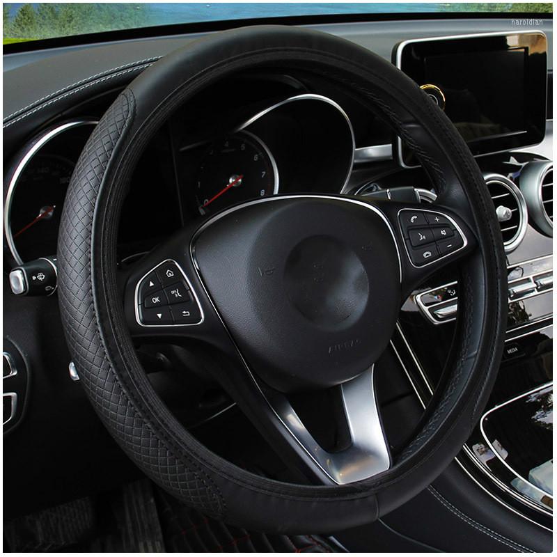 

Steering Wheel Covers Universal Car Cover Skidproof Auto Steering- Anti-Slip Embossing Leather Car-styling Accessories