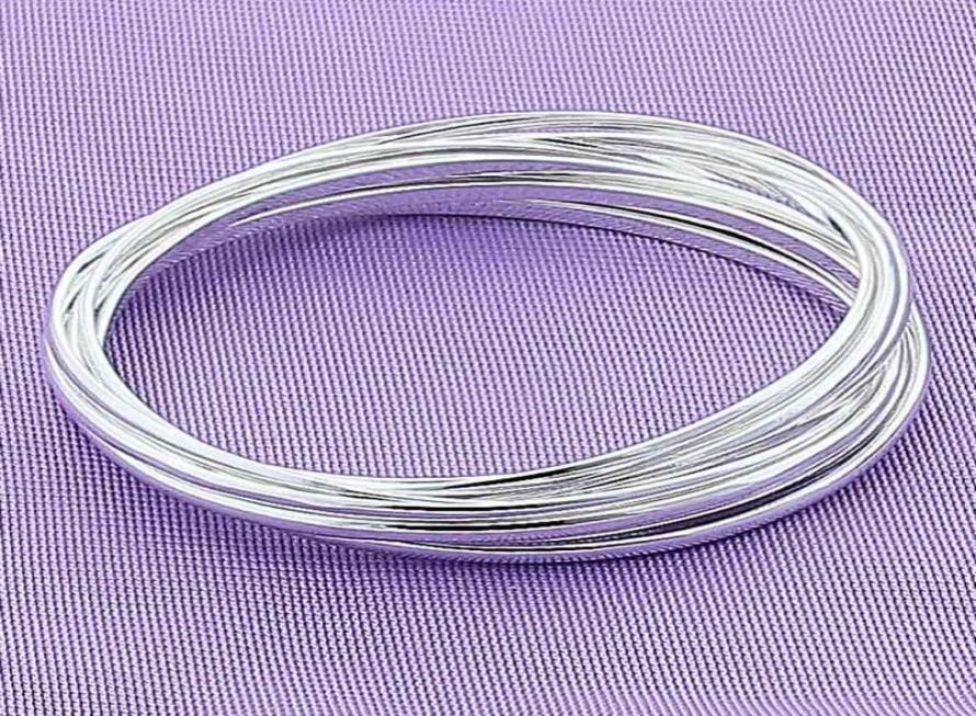 

Fashion Vintage 925 Jewelry Multi Layer Silver Bangles Bracelet Srebrna Bransoletka Pulsera De Plata5362951