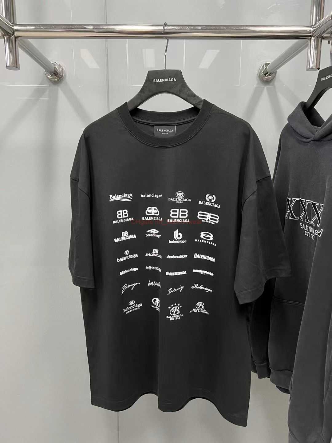 

Designer Fashion Clothing French Paris BB Luxury TShirt Tees in Store Paris Styleamerican Trendy Brand Adhesive Printed Pure Cotton Loose Fitting Tshirt Paris Clas, Black