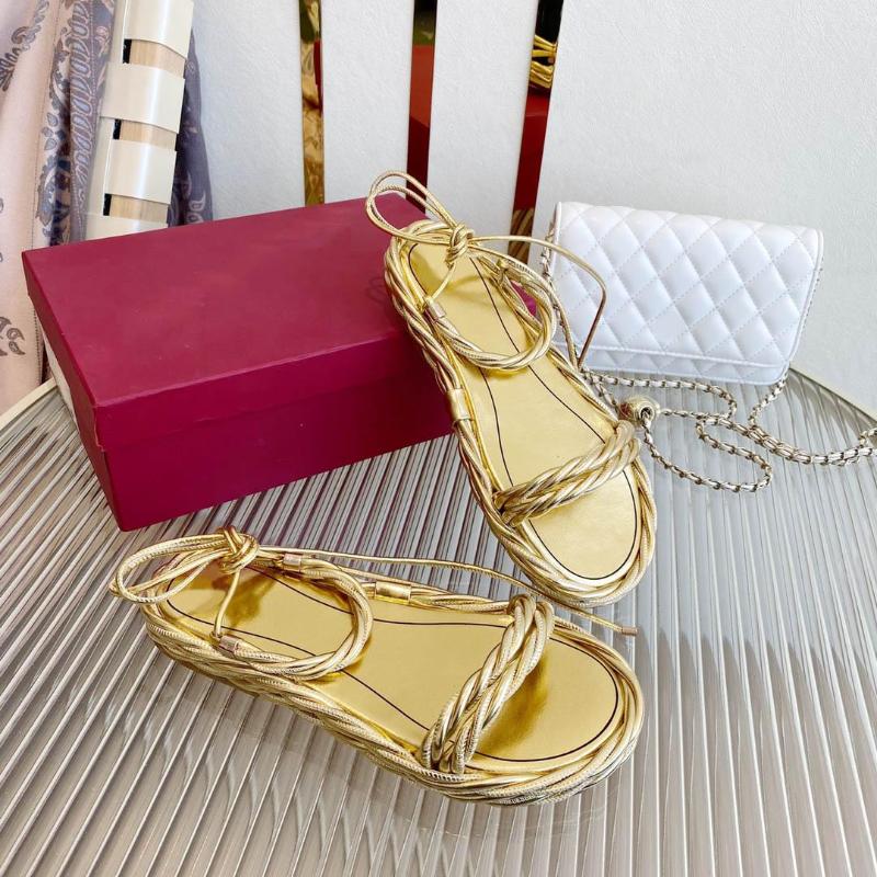 

Sandals 2023 Summer Fashion Round Toe Lace-Up Women Shoes Elegant Designer Genuine Leather Sapato Feminino Size 35-40, Picture shown
