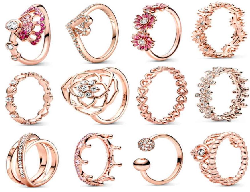 

Ladies 2021 style 925 sterling silver shiny polished line ladies daisy original ring wedding engagement jewelry gift6860100