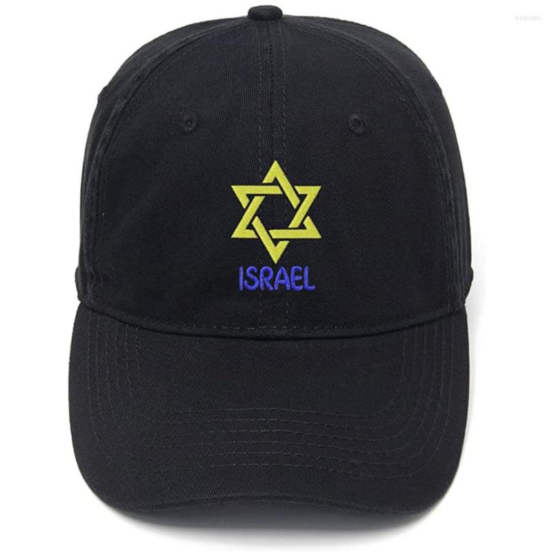 

Ball Caps Lyprerazy Men's Baseball Cap Star Of David Israel Embroidery Hat Cotton Embroidered Casual, Black