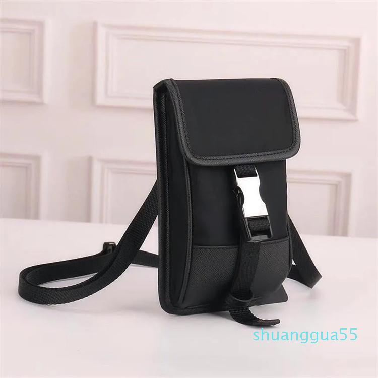 

Whole Phone Purse Canvas Shoulder bag men purse Cross Body bag for men messenger bag for man satchel handbag parachute fabric, Black 12*19cm*2.5cm
