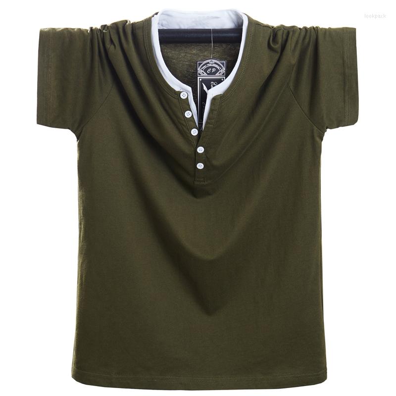 

Men's T Shirts Plus Size 5XL 6XL 7XL 8XL Men Big Tall T-shirt Short Sleeves Green Shirt Cotton Male Large Tee Summer 2023 Fit Homme
