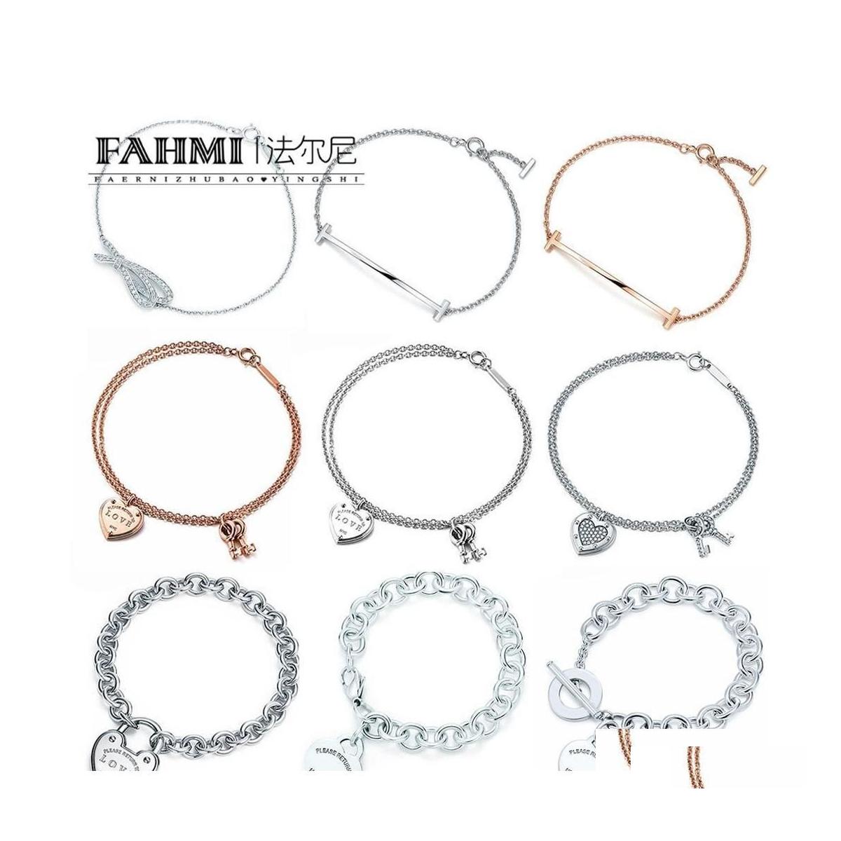 

Charm Bracelets Memnon 100% 925 Sterling Sier Original Authentic Classic Key Heart Gift Exquisite Wedding Women Bracelet Jewelry Dro Dhbz6