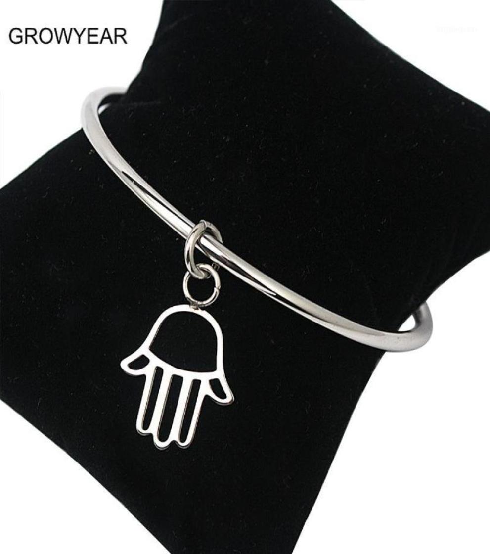 

Bangle Silver Color Hand Bracelet Women Charm Steel Fashion Jewelry Whole16362046