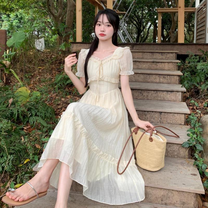 

Party Dresses Fairy Elegent Woman Fat Girl Big Yards 2023 Summer Sweet Heart Is Closed Waist Brief Paragraph Female Dress, Short dress