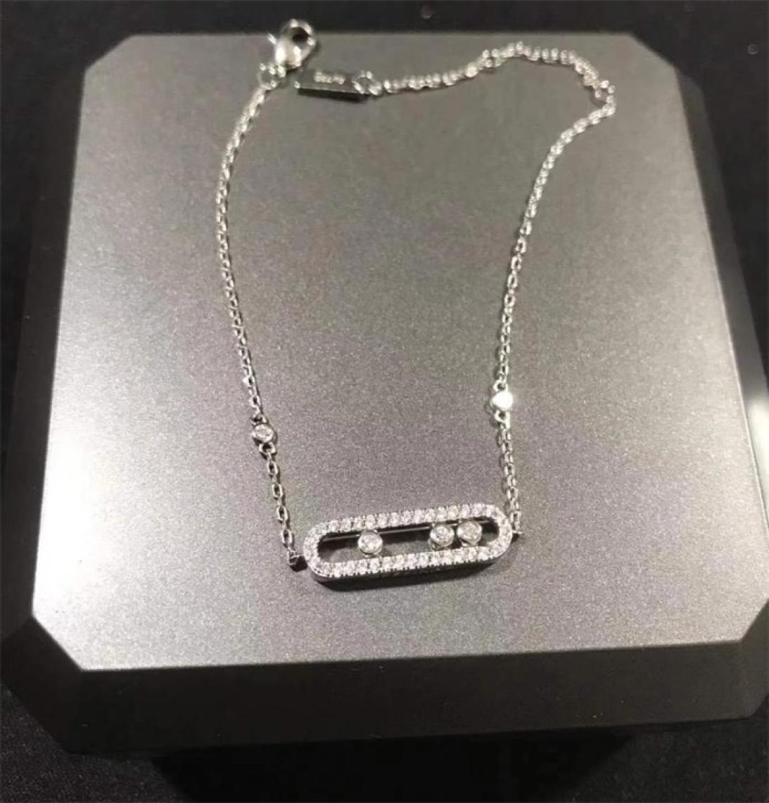 

Bangle Classic Couples 3 Diamond Bracelet in Sterling Silver Moving diamonds Luxury French Jewelry Holiday Gifts 2210129202685