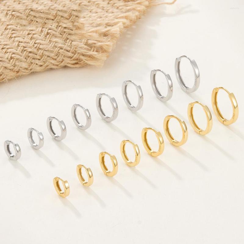

Hoop Earrings BOEYCJR S925 Simple For Women Fine Jewelry