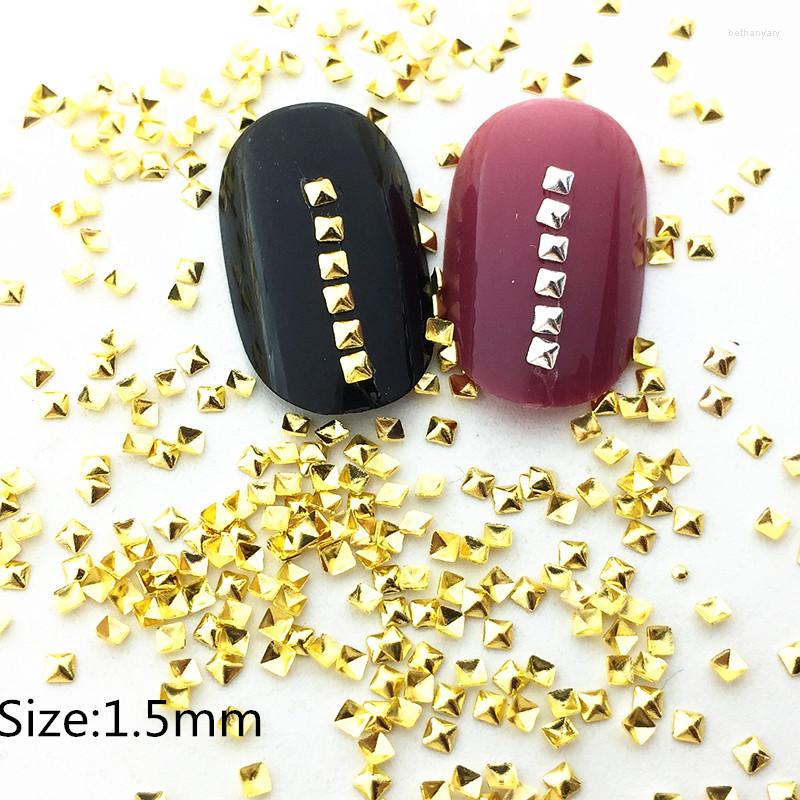 

Nail Art Decorations 100pcs/bag 1.5mm Square 3D Decoration Alloy Accessory Japan Mini Stud Rivet DIY Charm Tools Supplies