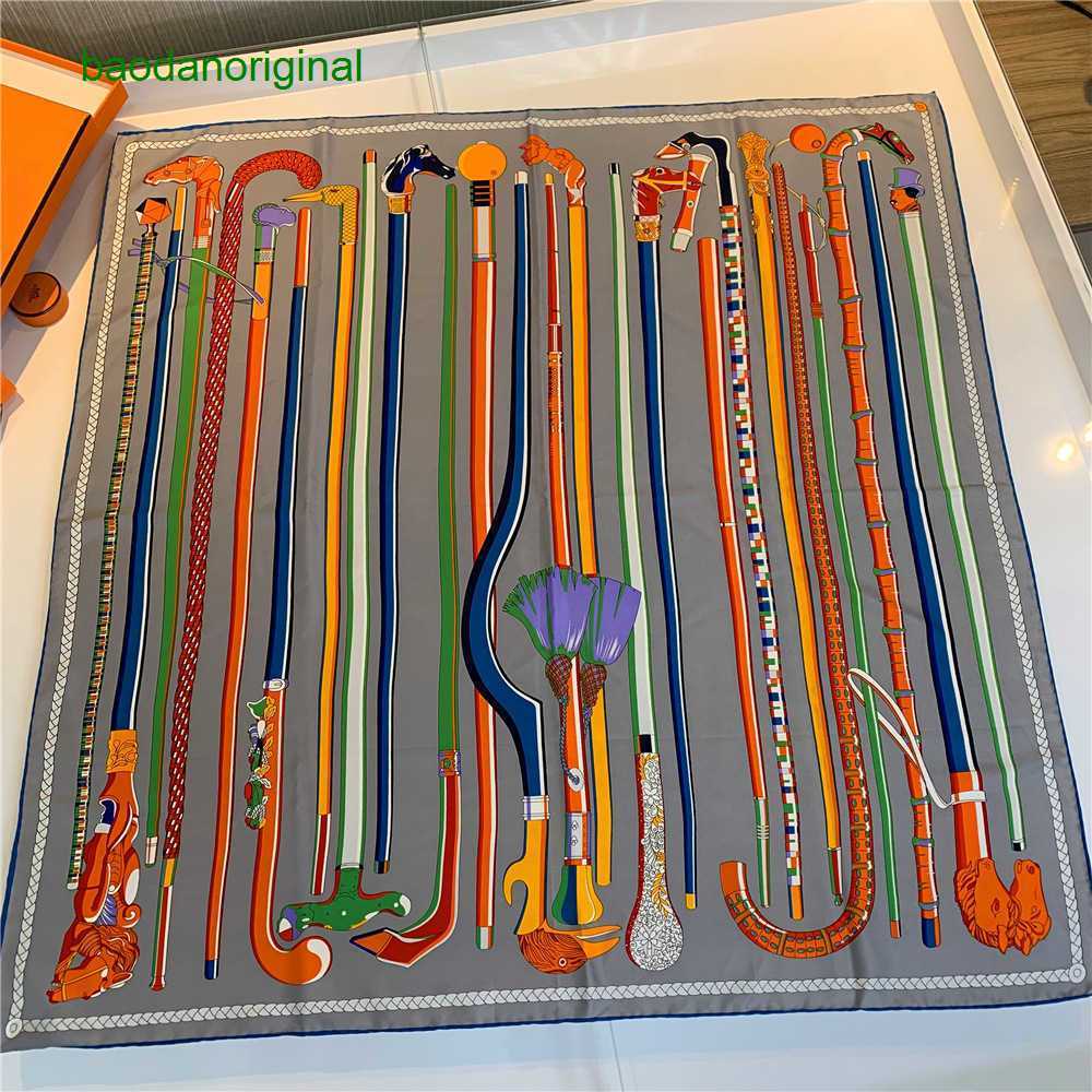 

Hemres Designer Scarves Silk Versatile Spring and Autumn Summer 90 Polyester Square Women's Neck Korean Thin Small Scarf Temperament Sun Protection I706