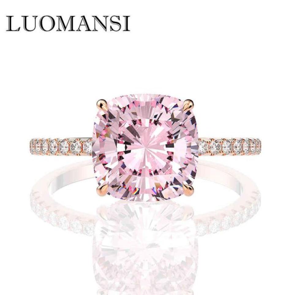 

Luomansi Create Moissanite Topaz Sapphire Diamond 100 925 Sterling Silver Engagement Wedding Ring High Female Jewelry5917824