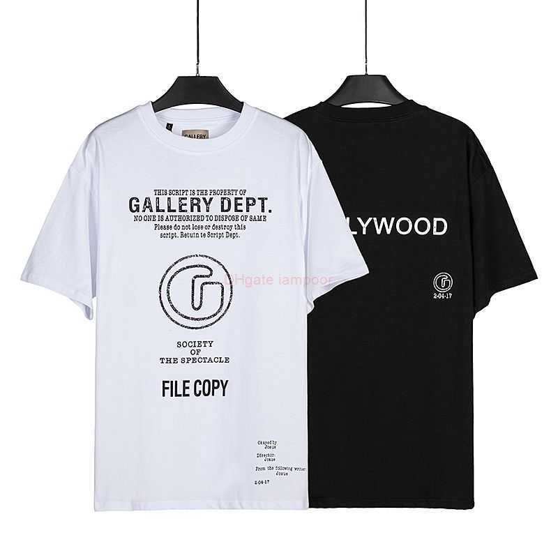 

Designer Fashion Clothing Tees Tshirt Fashion Brand Galleryes Depts Summer New High Street Loose Bf Men's Women's Cotton Casual Round Neck Short Sleeve T-shirt, White