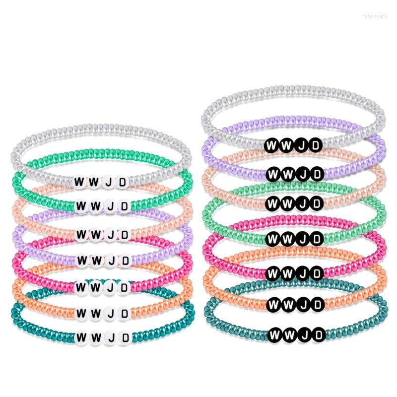 

Strand 7 Pack Religious Stretch Bracelets What Would Jesus Do Bracelet
