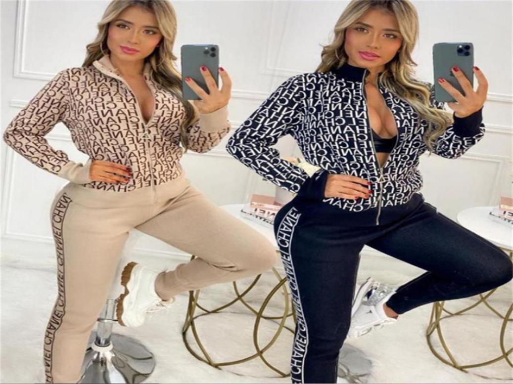 

Womens Sweaters Sports Tracksuits Joggers Two Piece Sets Jackets Drawstring Zip Outfits hoodies and Sport Pants Casual Outfits Siz2771184, Khaki