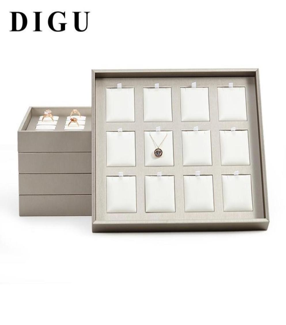 

Jewelry Pouches Bags Korean Fashion PU Ring Earrings Tray Necklace Bracelet Display Plate Props8529149