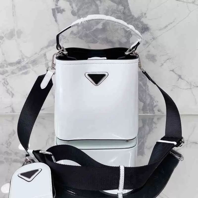 

3 in 1 Bucket Women Fashion Handbag Solid Color Shoulder Bags Leather Designer Crossbody Female Purses 2204