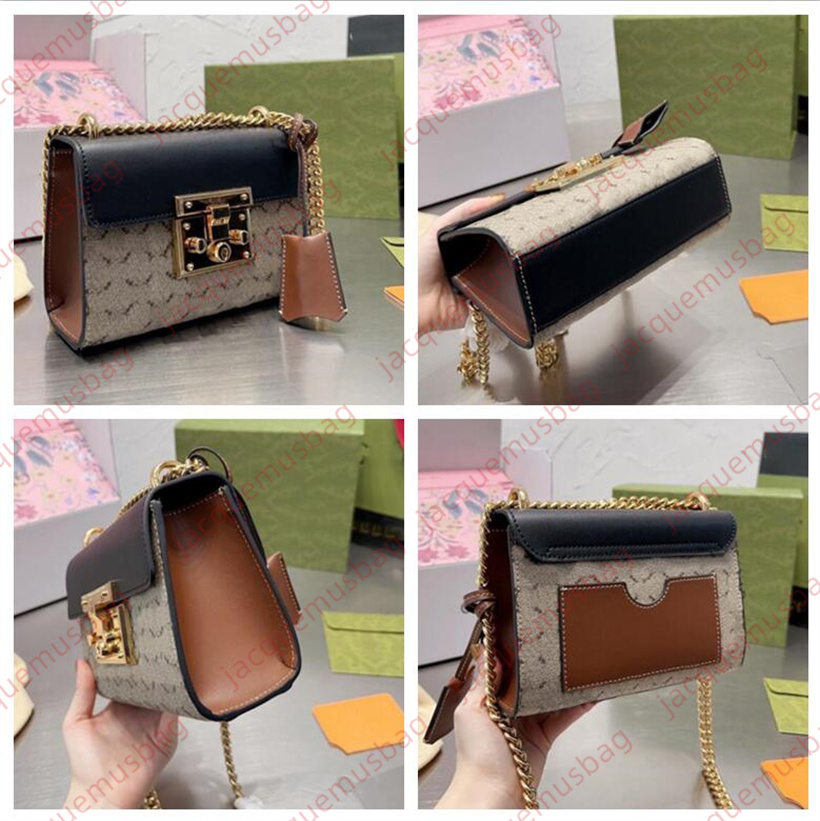 

Women Padlock bag Ophidia s-lock handbag beach chain tote designer Shoulder crossbody bags lady quality flip Hasp messenger wallet Hobo purses dhgate Sacoche 735103, Black