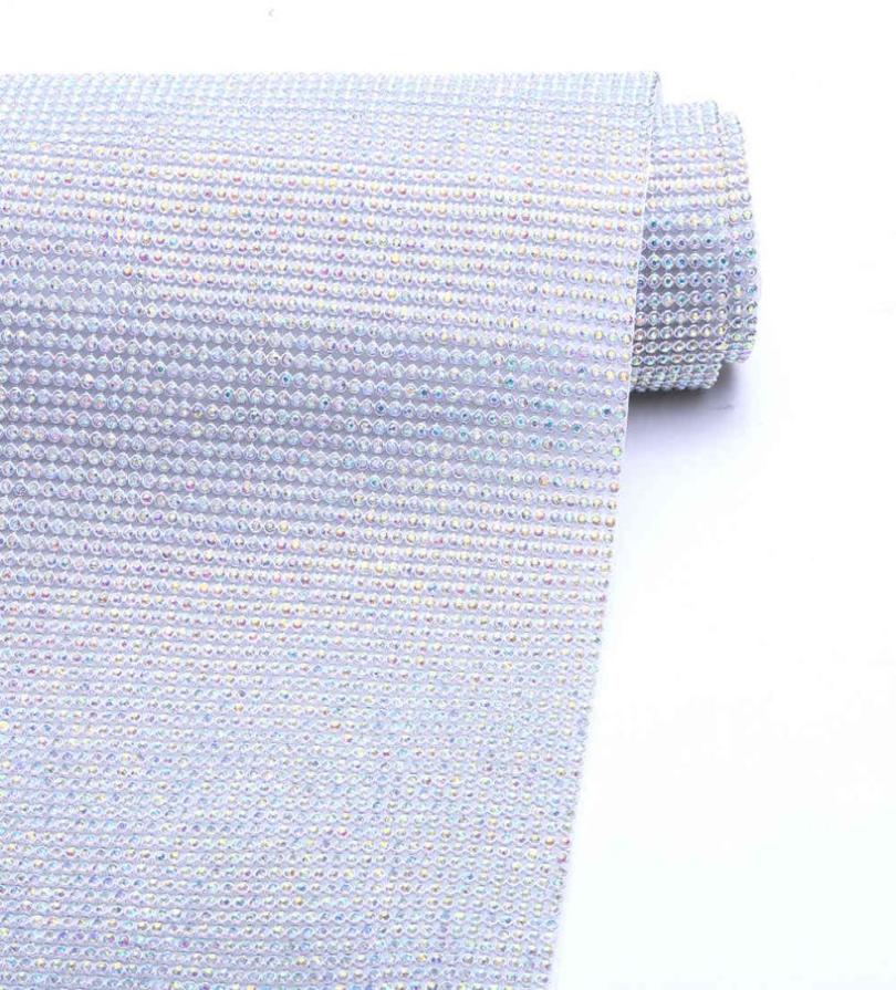 

quality bling mesh sheet rhinestone Sliver crystal ab fix sheet for fabric GBC52686557