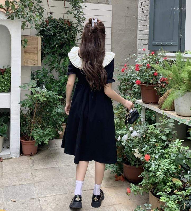 

Party Dresses Fairy Elegent Woman In The Summer Of 2023 Fat Girl Sweet Reduce Age Big Yards Color Falbala Hepburn Little Black Dress