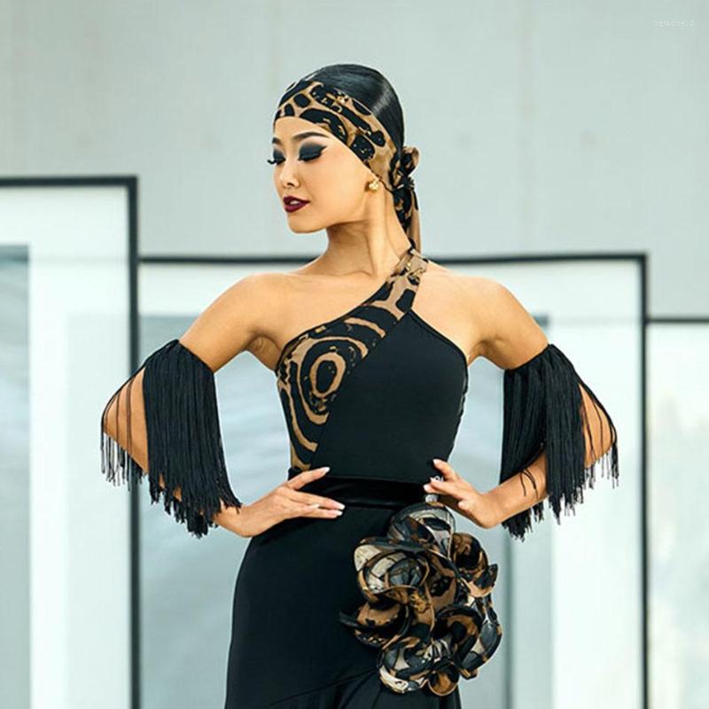 

Stage Wear Bare Shoulder Design Female Latin Dance Bodysuit For Women Ballroom Peformance Dancewear NY01 YZ008, Only bodysuit