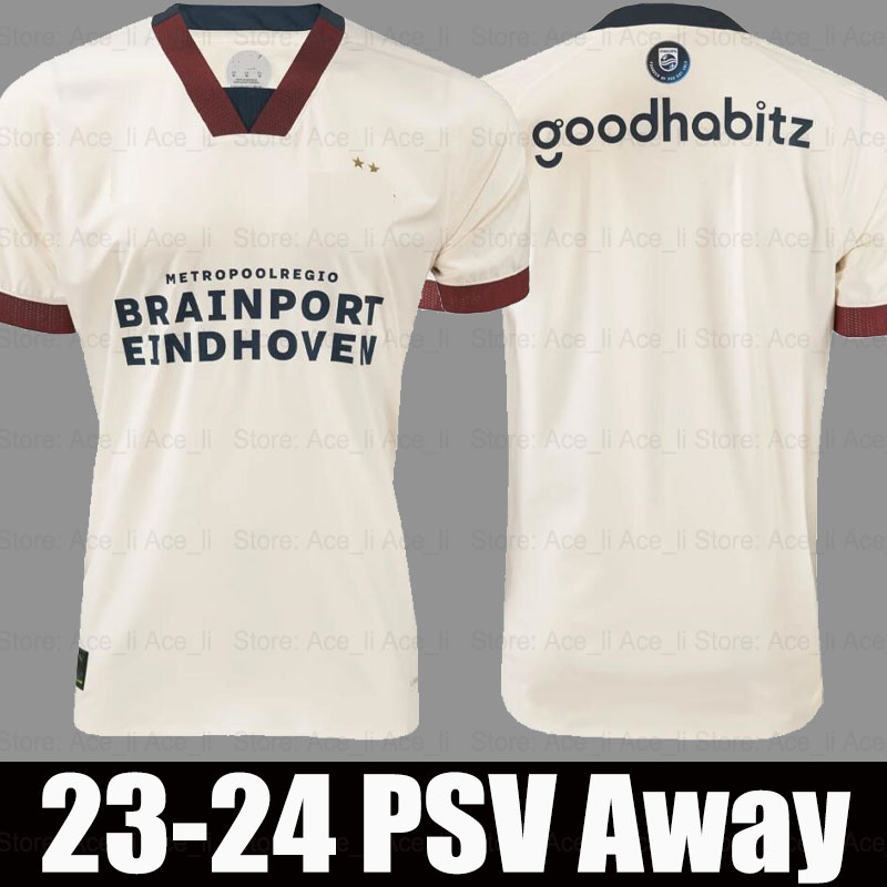 

23 24 Eindhoven Away Soccer Jerseys 2023 2024 Hazard PSVS FABIO Silva Home men kids it football shirts set top quality, Kids 23-24 home