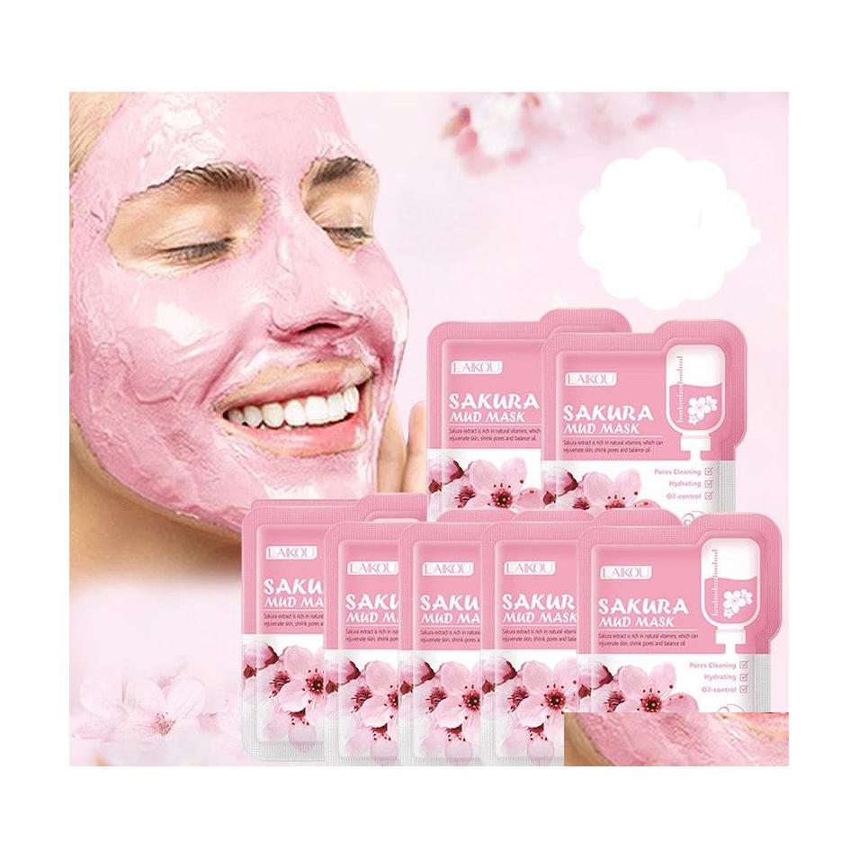 

Other Makeup Laikou Japan Sakura Mud Face Mask Cleansing Whitening Moisturizing Oilcontrol Clay Facial Skin Care Masks Drop Delivery Dh5Kx