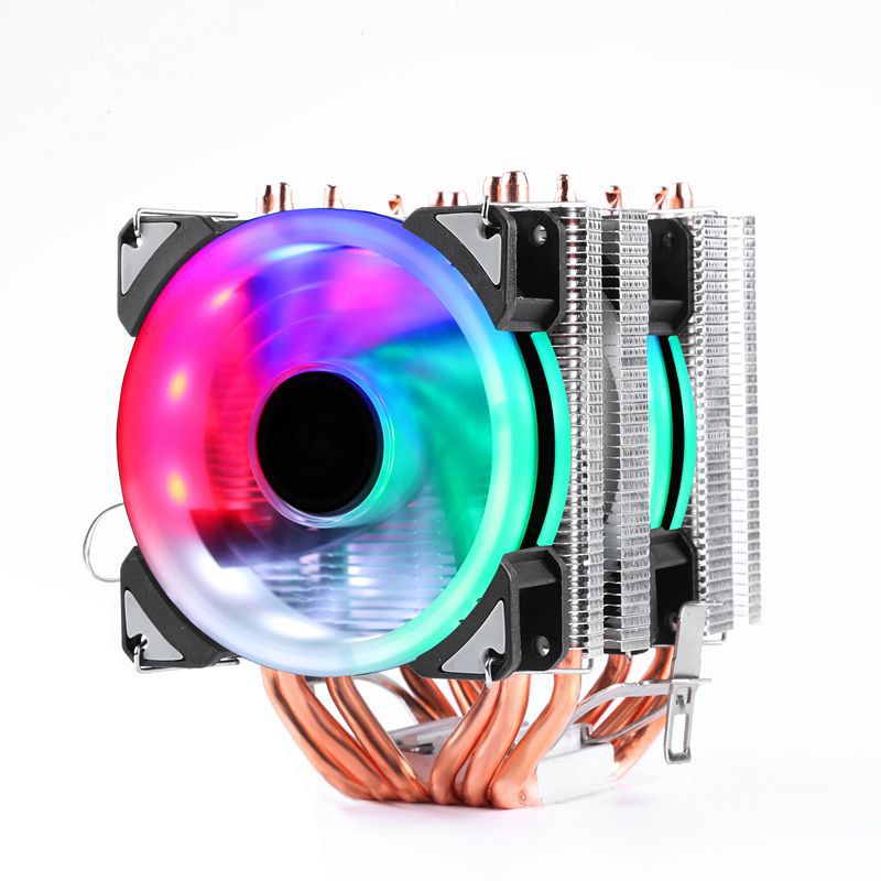 

Desktop computer 6 copper tube CPU heat sink ultra quiet 1366AMD X79 X58 2011 pin CPU fan