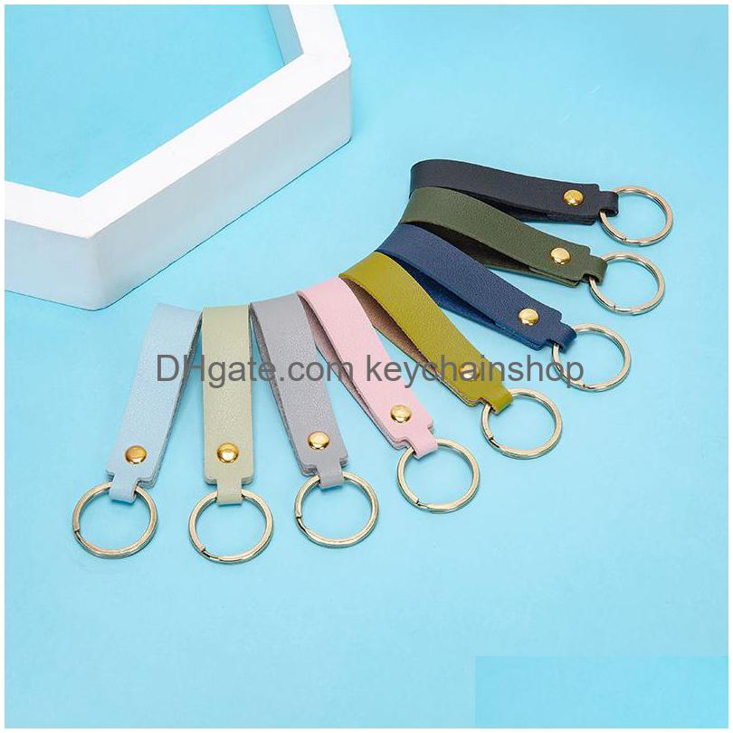 

Key Rings Party Favor Pu Leather Keychain Decoration Bag Pendant Birthday Gift 8 Colors Drop Delivery Jewelry Dhq5L