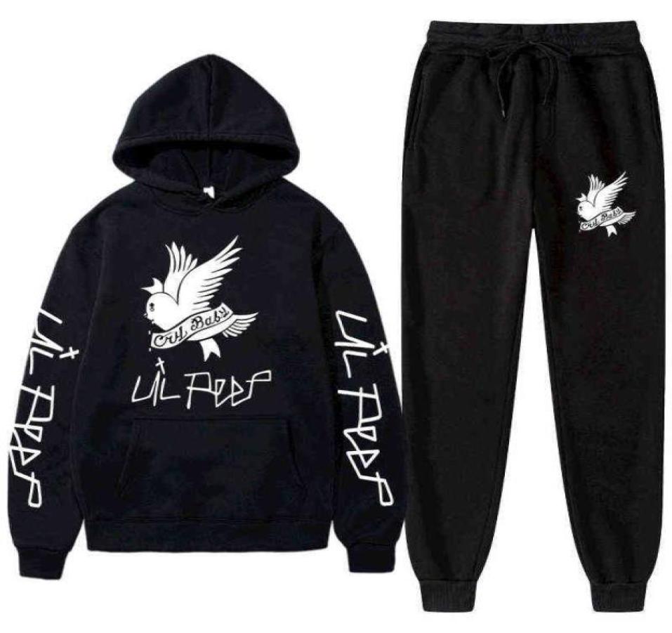

Tracksuit Men Hoodie And Pants Two Piece Set Casual Sportswear Running Suit Fitness Pullover Hoodie Set Lil Peep Sweatshirt H12087952437, Multi