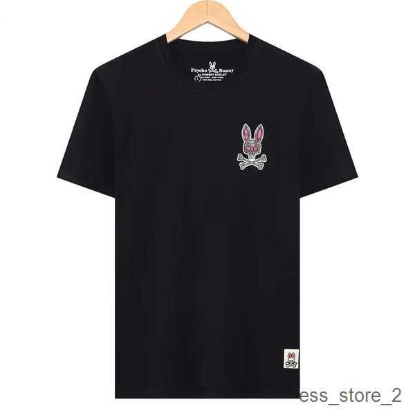 

Psycho Bunny Free Transportation Men t Shirt Classic Chest Small Skeleton Rabbit American Street Fashion Brand s 7 FZ0X
