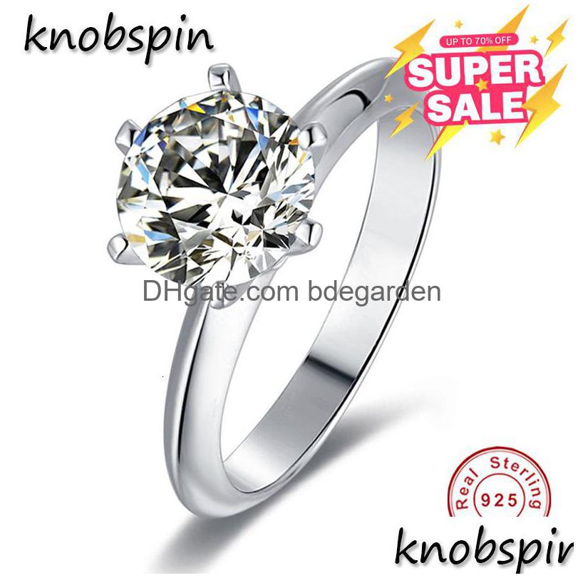 

Rings Moissanita Anillos 100% 925 Sterling Sier For Women Diamonds Bague With Gra Certificate Fine Jewelry 230330 Drop Delive Dhutc