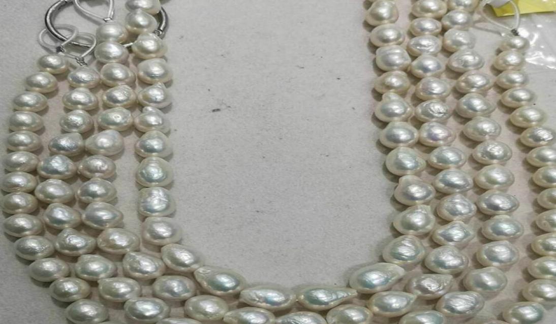

10x11mm Natural freshwater irregular pearl baroque drop shape Edison sell per strand2944434
