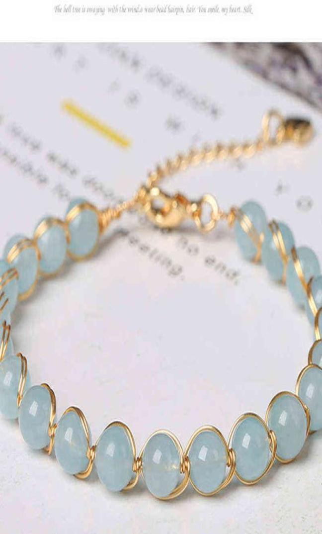 

2022 New Natural Stone Beads Bracelet Bangle Women Handmade Lucky Friendship Couple Charm Jewelry7127917